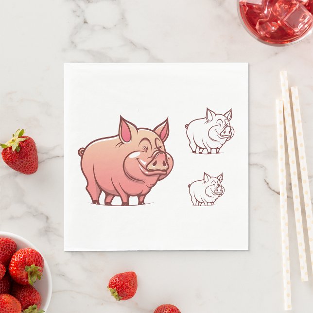 Three Pigs Paper Napkins (Creator Uploaded)
