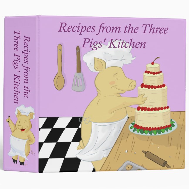 Three Pigs Recipe Binder (Front/Spine)
