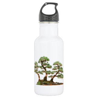 three pine bonsai trees 532 ml water bottle