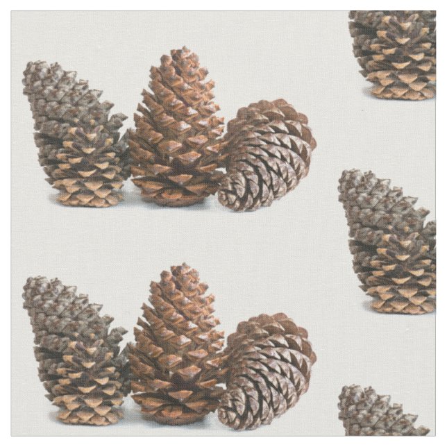 Three pinecones fabric (Close Up)