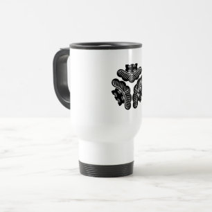 Three pines inward-facing travel mug