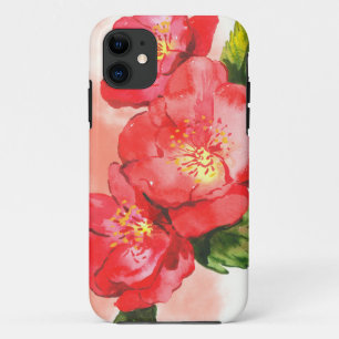 Three Pink and Red Watercolor Roses Case-Mate iPho iPhone 11 Case