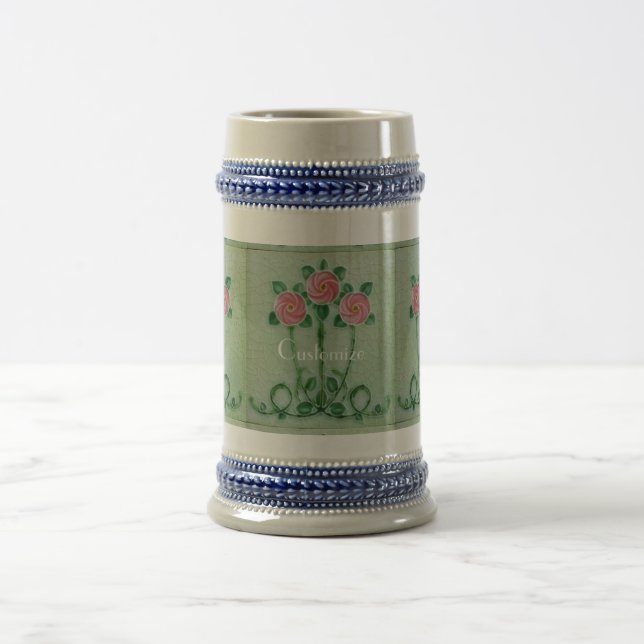 Three Pink Roses Thunder_Cove  Beer Stein (Center)