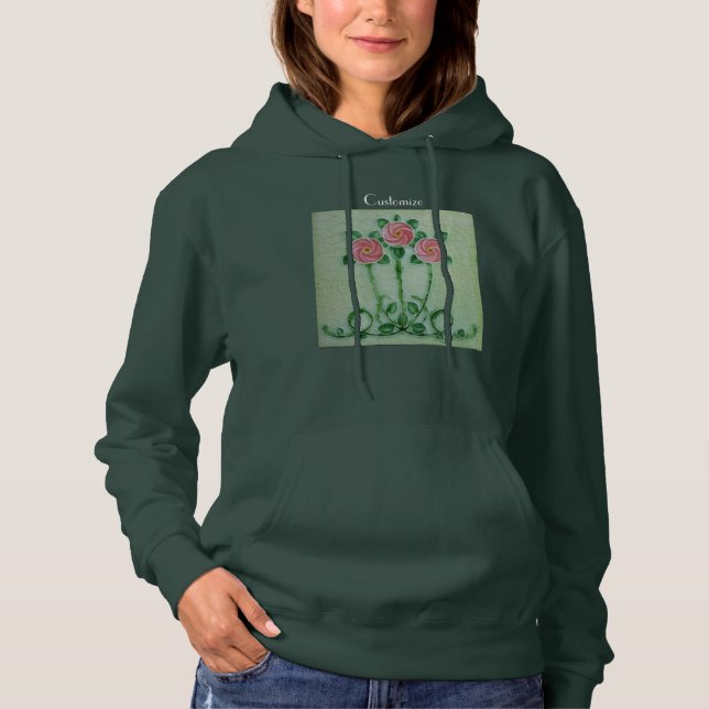 Three Pink Roses Thunder_Cove  Hoodie (Front)