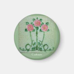 Three Pink Roses Thunder_Cove Magnet