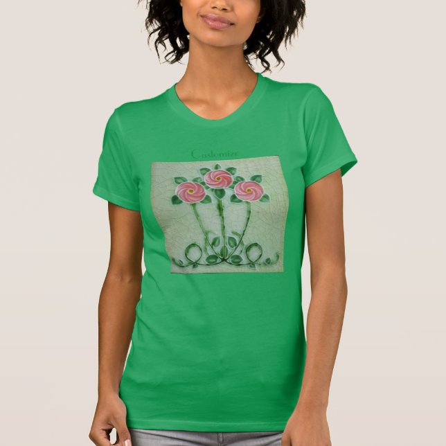 Three Pink Roses Thunder_Cove T-Shirt (Front)