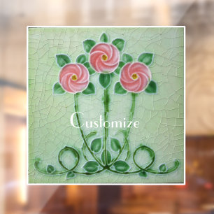 Three Pink Roses Thunder_Cove Window Cling