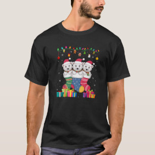 Three Polar Bear in Sock Funny Boys Girls Kids Chr T-Shirt