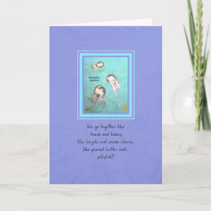 Three Polyorchis Jellyfish "We go together like" Card