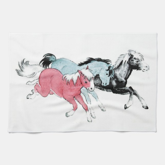 Three Ponies Kitchen Towel (Horizontal)
