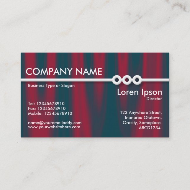 Three Portholes Line - Drapery 02 Business Card (Front)