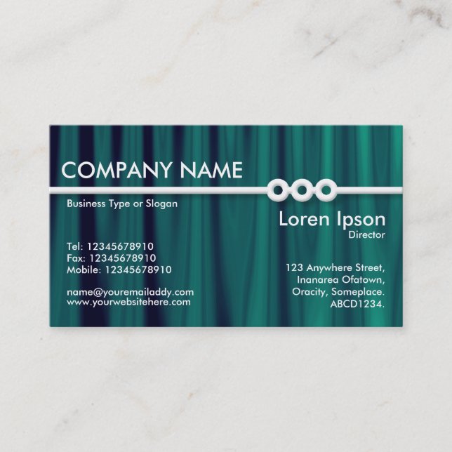 Three Portholes Line - Drapery 03 Business Card (Front)