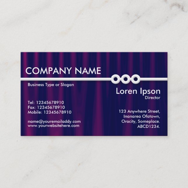Three Portholes Line - Drapery 04 Business Card (Front)