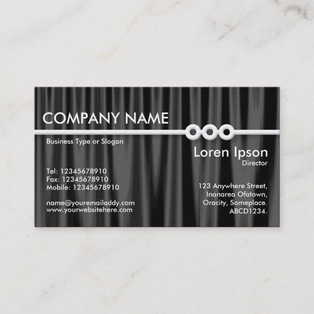 Three Portholes Line - Drapery 07 Business Card (Front)