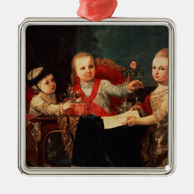 Three Princes, Children of Charles III Metal Ornament (Front)