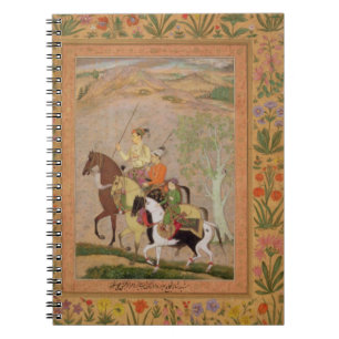 Three Princes Going Hunting, c.1635 (gouache on pa Notebook