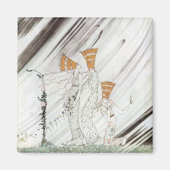 Three Princesses in Blue Mountain by Kay Nielsen Magnet (Front)