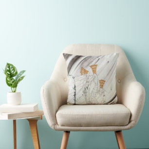 Three Princesses in Blue Mountain by Kay Nielsen Throw Pillow