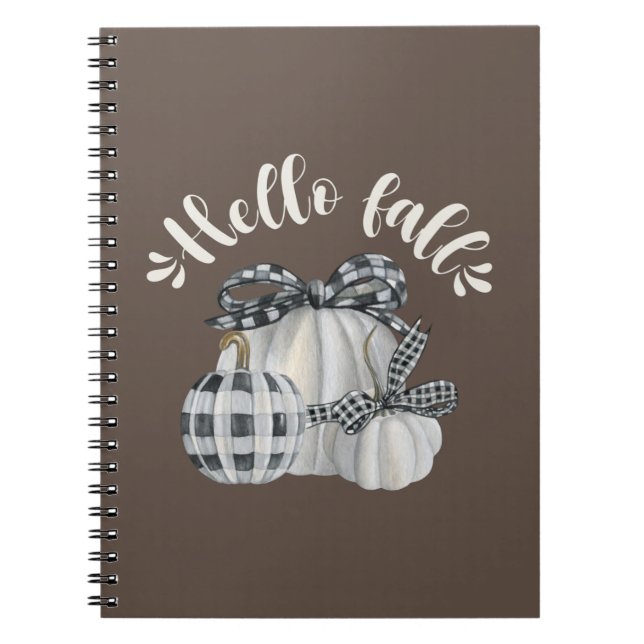 Three Pumpkin Hello Fall Notebook (Front)