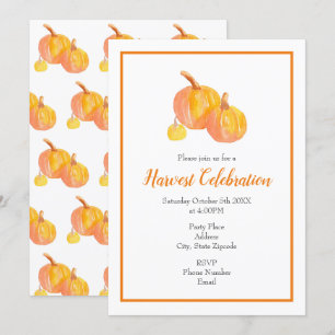 'Three Pumpkins' Invitation