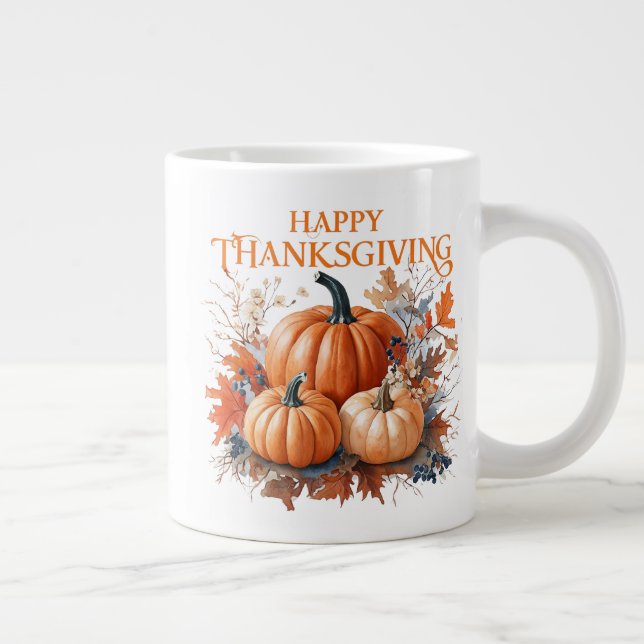 Three Pumpkins of Thanks Mug (Right)