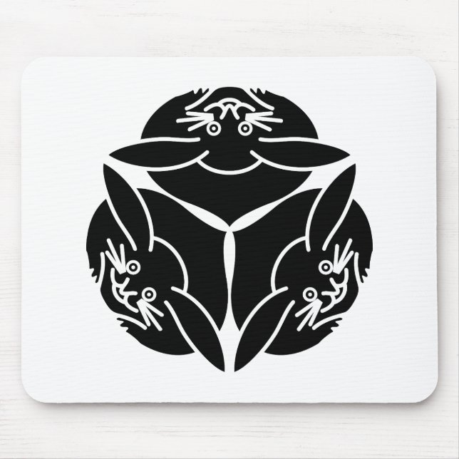 Three rabbits mouse pad (Front)