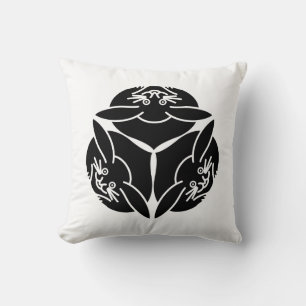 Three rabbits throw pillow