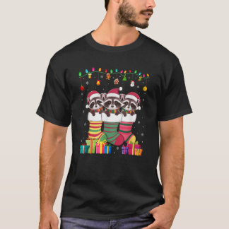 Three Raccoon in Sock Funny Boys Girls Kids Christ T-Shirt