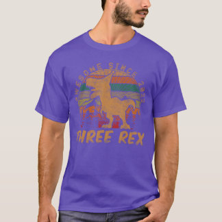 Three Re 3rd Birthday Giftshird Dinosaur 3 Year Ol T-Shirt