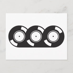 Three Records Postcard