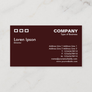 Three Rectangles - Dark Brown Business Card