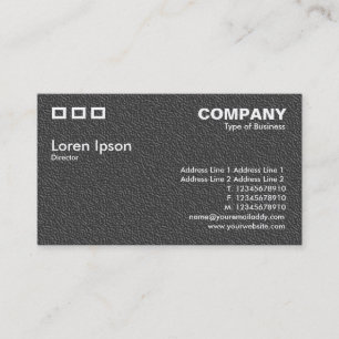 Three Rectangles - Dark Grey Embossed Texture Business Card