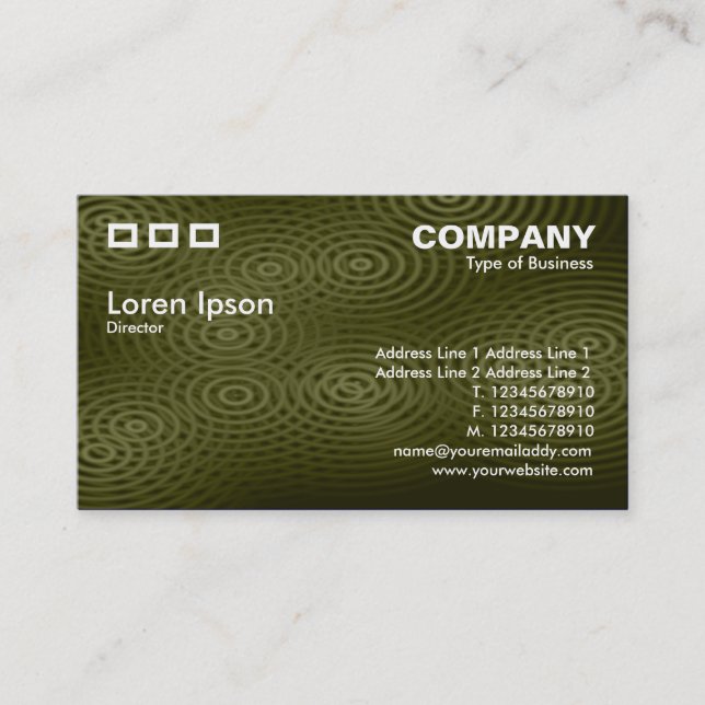Three Rectangles - Electric Rain Raw Umber Business Card (Front)