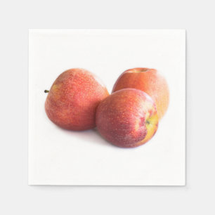 Three red apples napkin