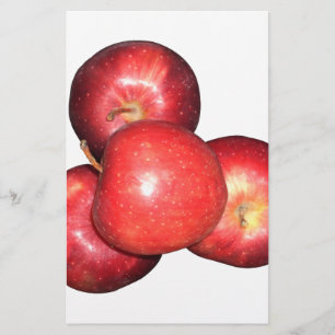 Three Red Apples: Vibrant Trio Delight