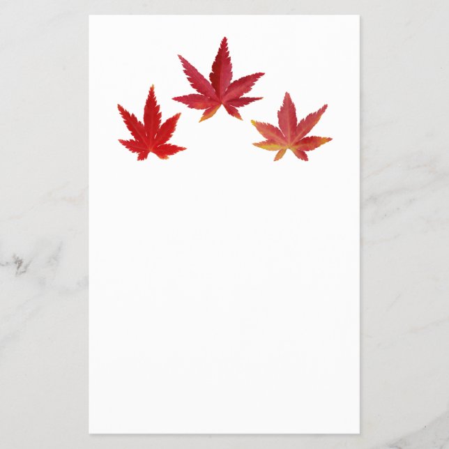 Three red falling leaves flyer (Front)