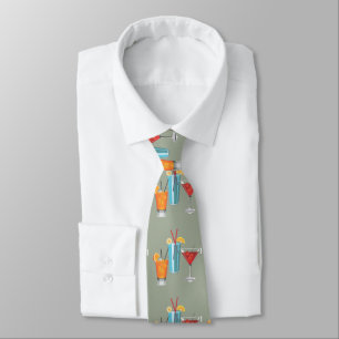 Three Retro Cocktails Tie