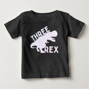 Three Rex 3 rd Birthday Shirt,Three Year Olds  Baby T-Shirt