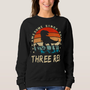 Three Rex 3rd Birthday Third Dinosaur 3 Year Old Sweatshirt
