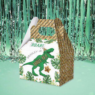 Three-Rex Dinosaur 3rd Birthday Favor Box