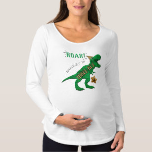 Three-Rex Dinosaur 3rd Birthday Maternity T-Shirt