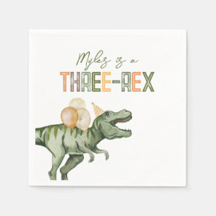 Three-Rex Party Paper Napkins