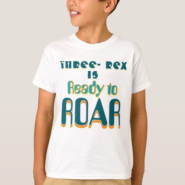 Three Rex Ready to Roar!  T-Shirt (Front)