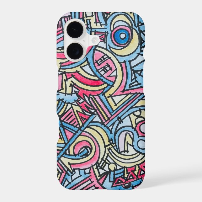 Three Ring Circus-Hand Painted Abstract Art (Back)