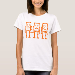 Three Robo Phones - Orange T-Shirt