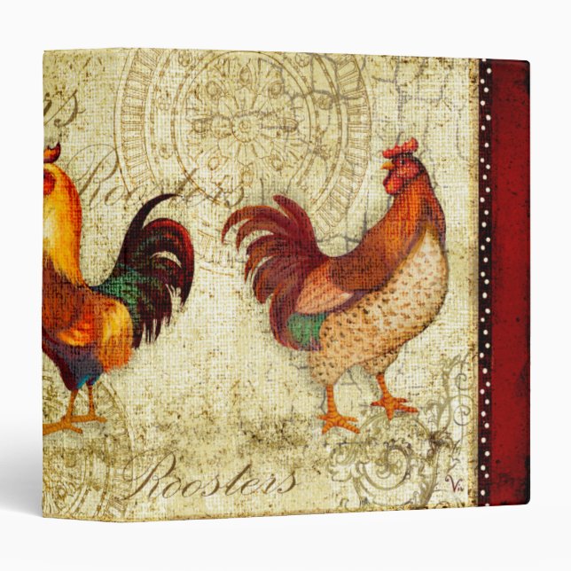 Three Roosters Binder (Front/Spine)