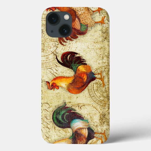 Three Roosters Case-Mate iPhone Case (Back)