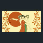 THREE ROSES, Art Deco Ladies: SUMMER SUNSHINE Poster<br><div class="desc">Three Roses is a beautiful Art Deco composition that embodies the spirit of The Three Roses. Three lovely Art Deco figures stand together in a graceful and artistic pose with a set of three Art Deco roses flanking them on either side. The picture is finished off with a large circle...</div>