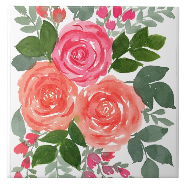 THREE ROSES TILE (Front)