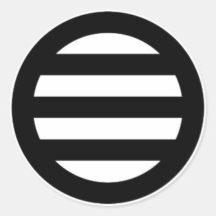 Three round classic round sticker